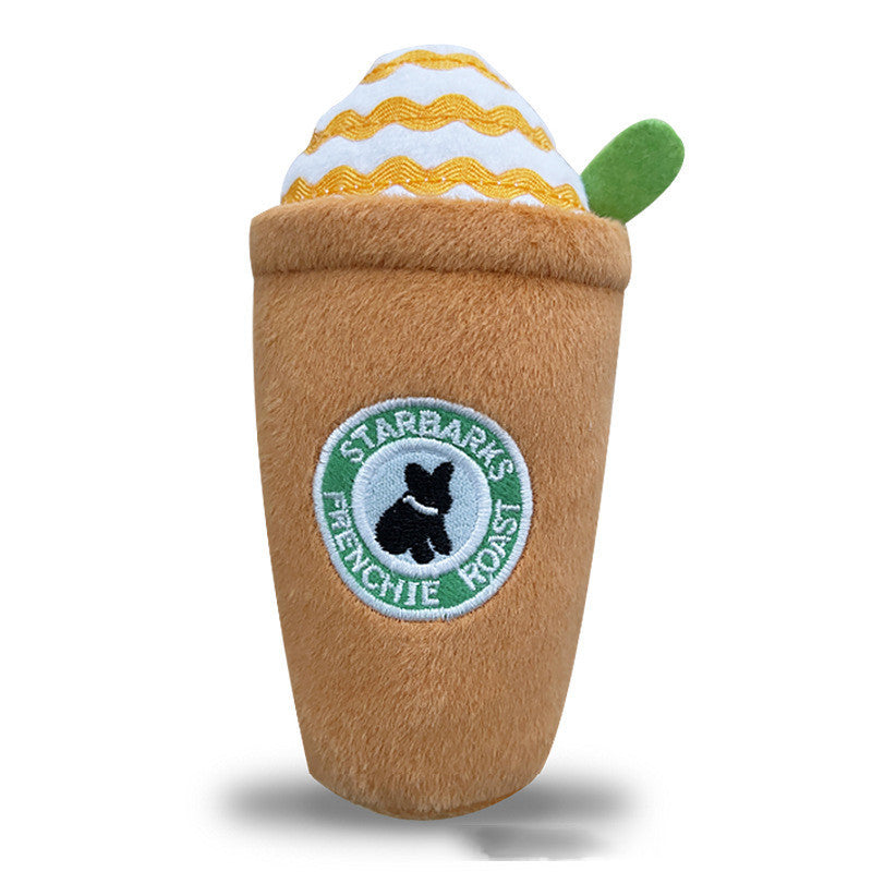 Plush Coffee Dog Toy