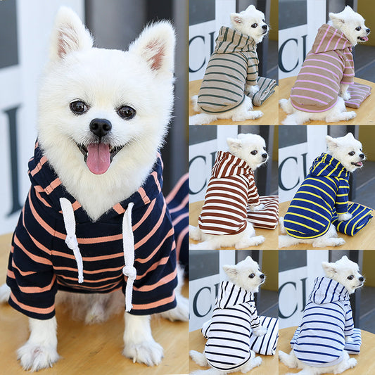 Striped Dog Hoodie